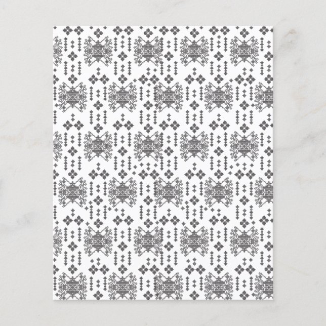 A symmetrical monochrome design featuring intricat flyer (Front)