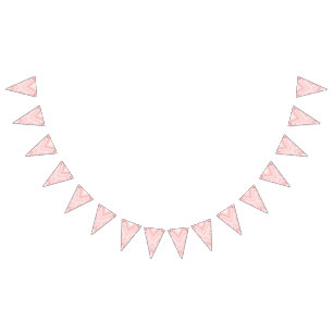 A symmetrical pattern featuring red and pink moti Bunting
