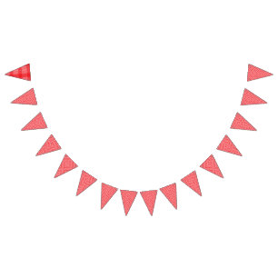 A symmetrical pattern featuring red, orange, and p bunting
