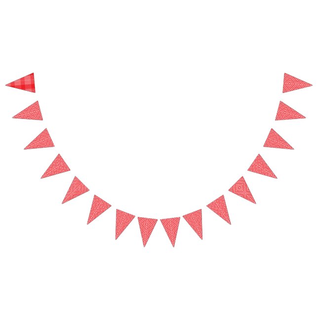 A symmetrical pattern featuring red, orange, and p bunting  (All)
