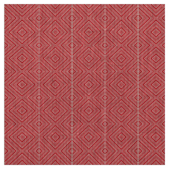 A symmetrical pattern featuring red, orange, and p fabric (Swatch)