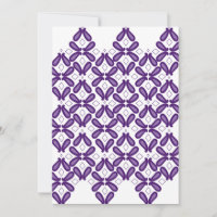 A symmetrical pattern featuring white and purple m