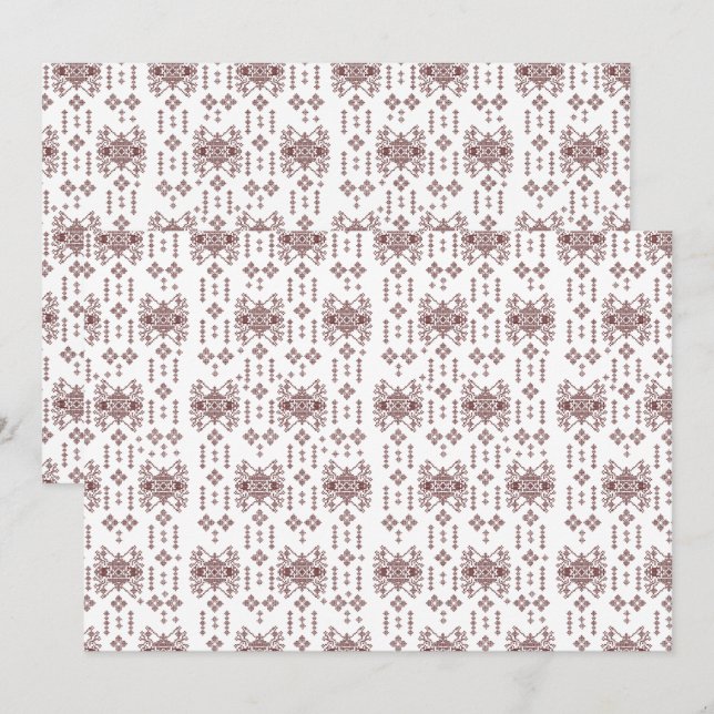 A symmetrical white wrapping paper featuring a rep invitation (Front/Back)