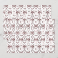 A symmetrical white wrapping paper featuring a rep