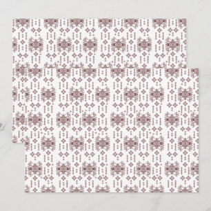 A symmetrical white wrapping paper featuring a rep invitation