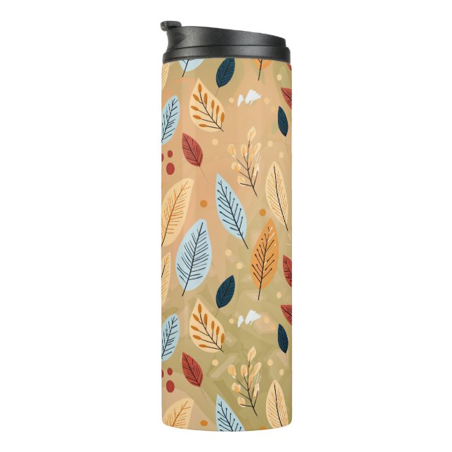 A SYMPHONY OF COLORS AND LEAVES THERMAL TUMBLER (Rotated Right)