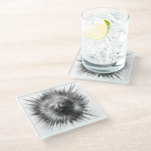 A-Synchronous Ethereal Clouds Glass Coaster