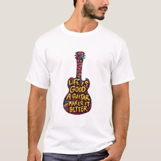 a t-shirt with a guitar