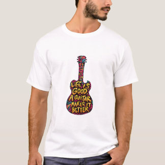 a t-shirt with a guitar