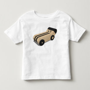 A T-shirt with a toy rally car number 69.