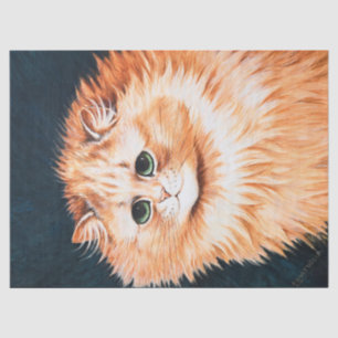 A Tabby Cat by Louis Wain Tissue Paper