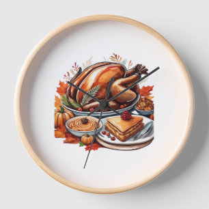 A Table Full of Gratitude Classic T-Shirt Clock