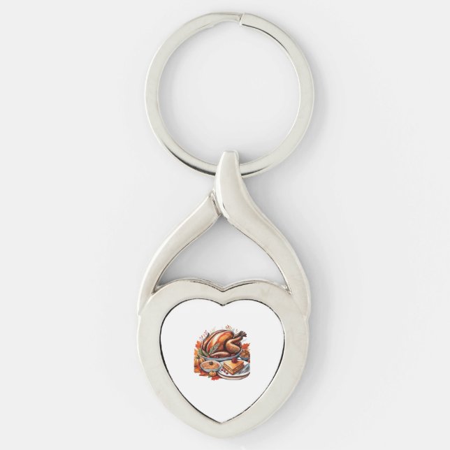 A Table Full of Gratitude Classic T-Shirt Key Ring (Front)
