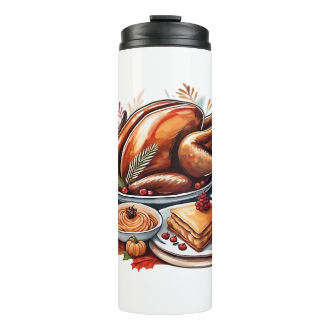 A Table Full of Gratitude Classic T-Shirt Thermal Tumbler (Front)