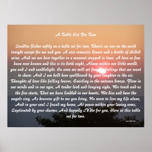 A Table Set For Two Poster