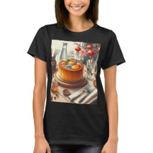 a table with a cake and a vase with eggs on it