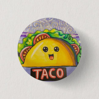 A Taco Kawaii  3 Cm Round Badge