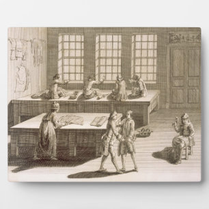 A tailor's workshop, from the 'Encyclopedie des Sc Plaque