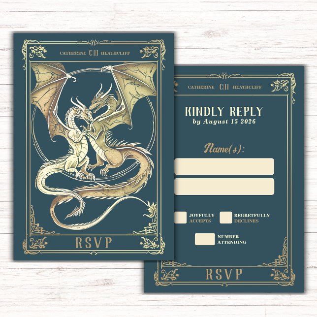 A Tale of Dragon Love | Tarot Wedding RSVP (Creator Uploaded)