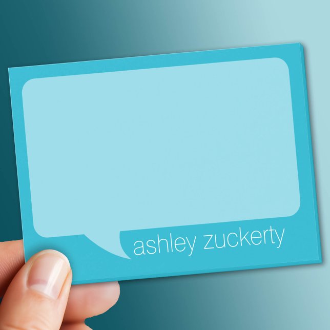 A Talk Bubble with Personalised Name Post-it Notes (Custom Post It Notepad)