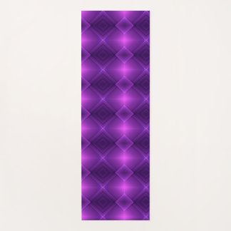 A tall bookmark with a vibrant purple geometric yoga mat