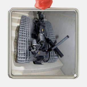 A Talon 3B robot unit climbing a flight of stai Metal Tree Decoration