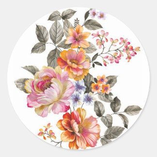 A Tapestry of Blooms Classic Round Sticker