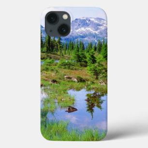 A tarn in the backcountry of Vancouver Island iPhone 13 Case