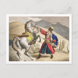 A Tartar with his Horse, engraved by the Thierry B Postcard