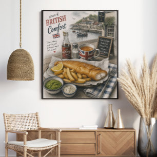 A Taste of British Comfort   Traditional Fish Poster