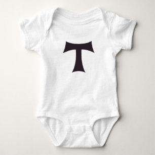 A tau cross Saint Anthony cross Baby Bodysuit