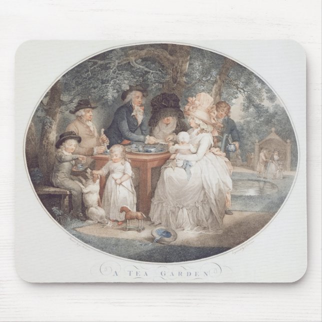 A Tea Garden, colour stipple engraving after Morla Mouse Pad (Front)