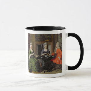 A Tea Party (oil on canvas) Mug