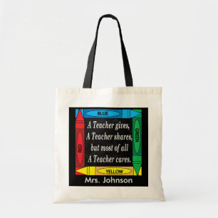 A Teacher Cares - Personalise Tote Bag