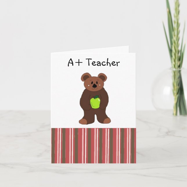 A+ Teacher Holiday Card (Front)