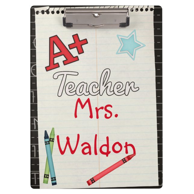 A+ Teacher Personalised Clipboard (Front)
