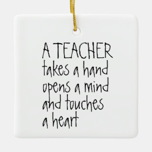 A Teacher takes a Hand Personalised Ceramic Ornament