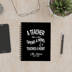 A teacher takes a hand personalised planner