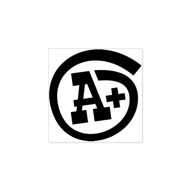 A+ Teachers Reward Red Rubber Stamp (Imprint)