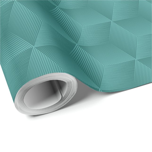 A teal blue roll of wrapping paper  (Roll Corner)