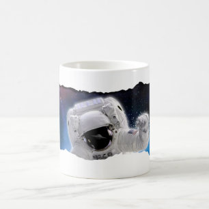 A Tear in Space - Astronaut Alien Encounter - Rip Coffee Mug
