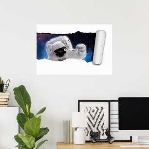 A Tear in Space - Astronaut Alien Encounter - Rip Poster
