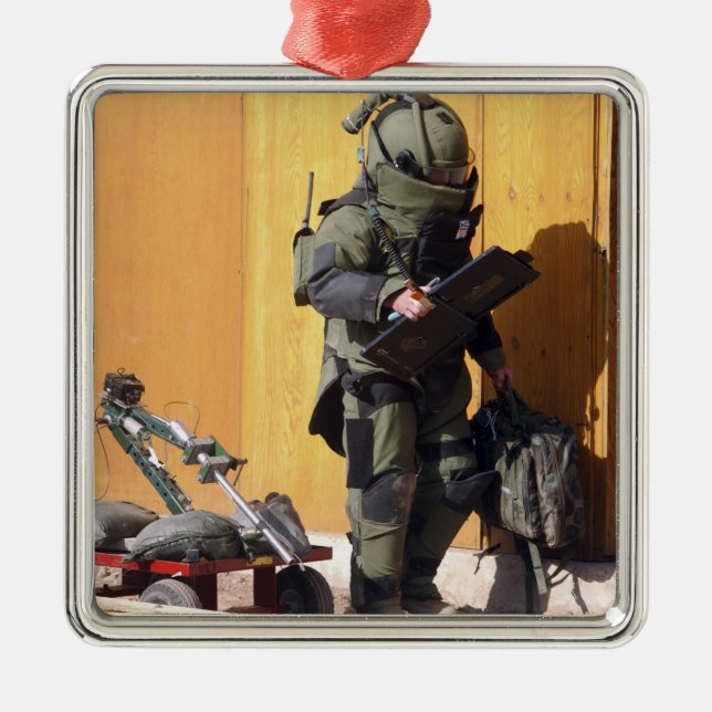 A technician metal tree decoration (Front)