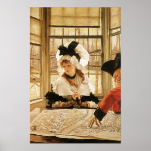 A Tedious Story by James Tissot, Vintage Fine Art Poster