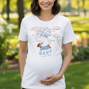 A Teenie Weenie Baby Boy Pregnancy Announcement Tri-Blend Shirt