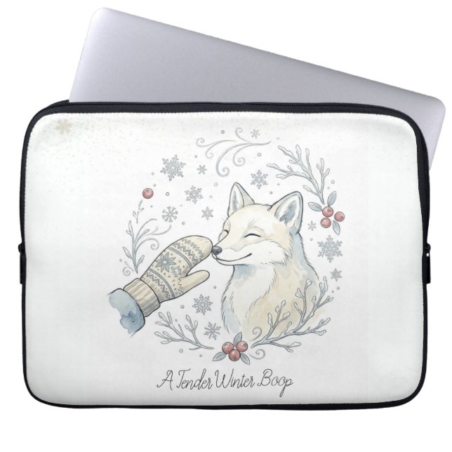 A Tender Winter Boop Laptop Sleeve (Front)