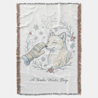 A Tender Winter Boop Throw Blanket