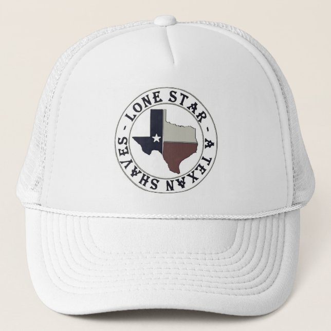 A Texan Shaves Trucker Hat Round Logo (Front)