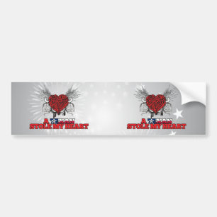 A Texan Stole my Heart Bumper Sticker