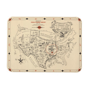A Texan's Map of the United States (of Texas) Magnet
